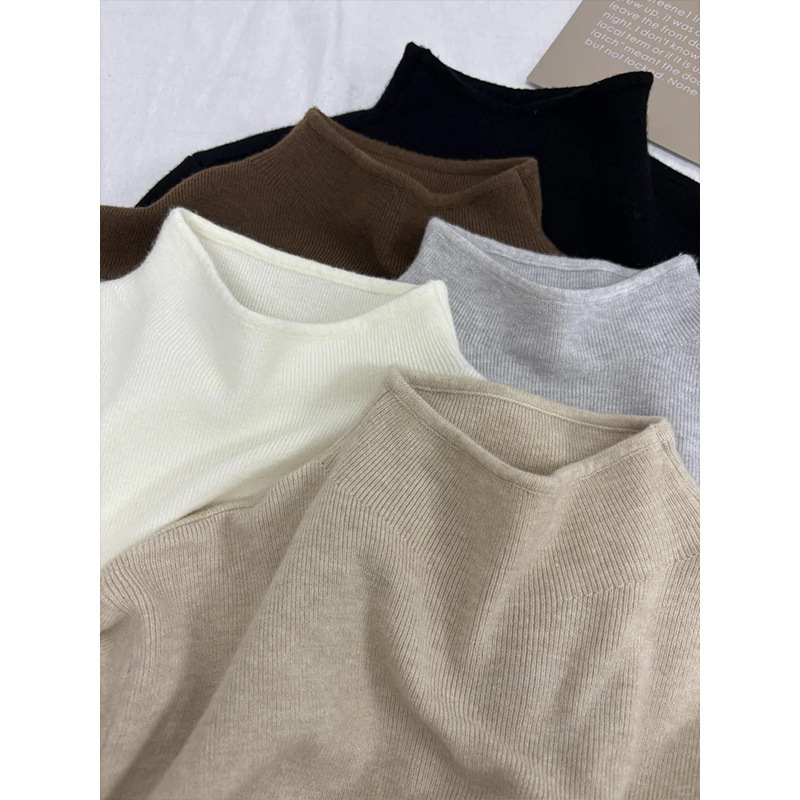 Women Swan Collar Knit Sweater - đánh giá và giá Thermal Long John