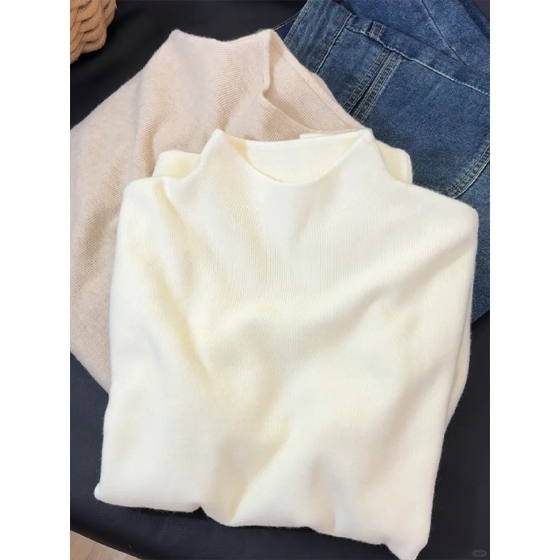 Women Swan Collar Knit Sweater - đánh giá và giá Thermal Long John