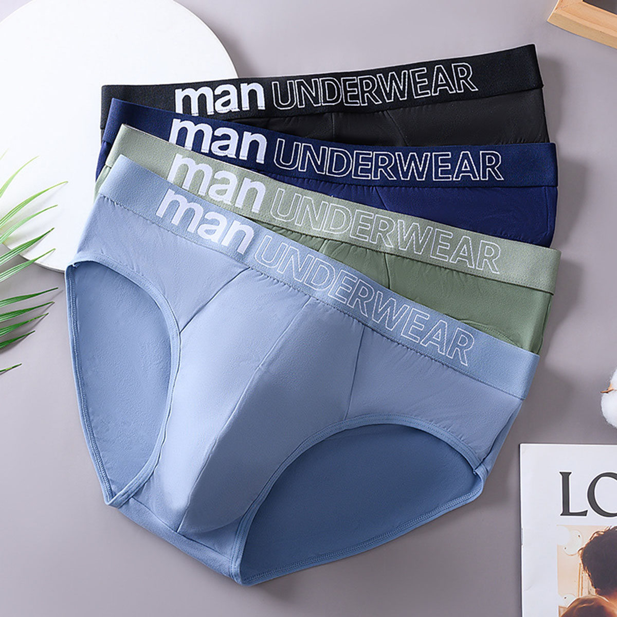 3 Pcs/Lot Men's Letter Briefs  - đánh giá và giá Multi Pack Underwear